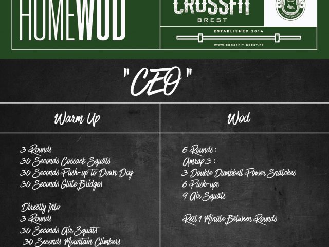 HomeWod Mercredi 20 Mai