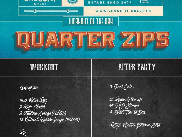 Wod du jour: Quater Zips