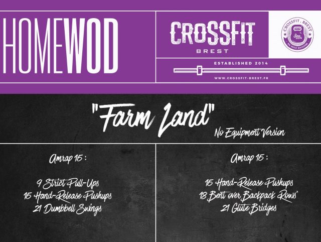 Home WOD Vendredi 20 Mars FARM LAND