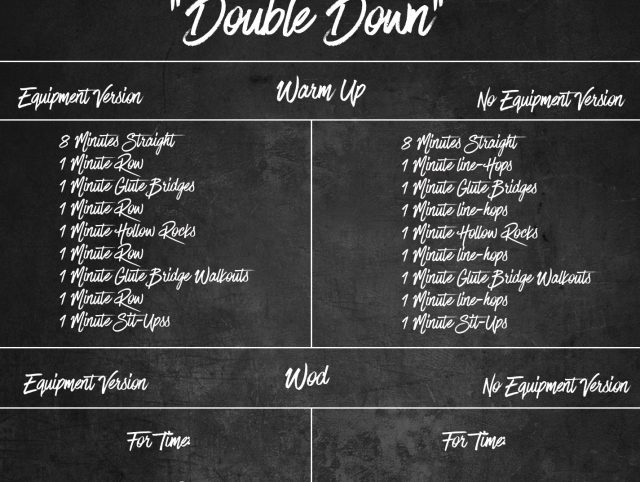 Homewod Mardi 7 Avril DOUBLE DOWN