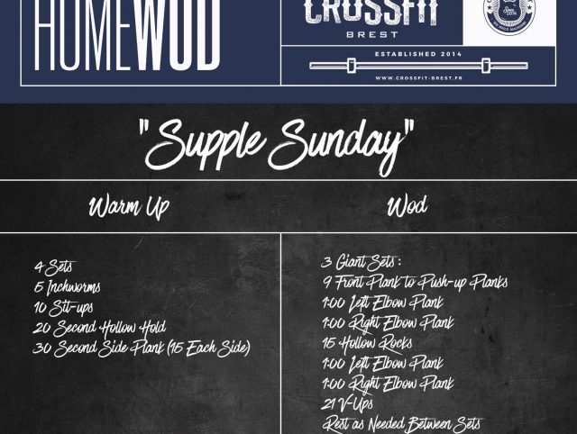 HOMEWOD Dimanche 17 MAI