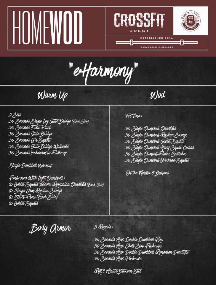 HomeWod Vendredi 29 Mai