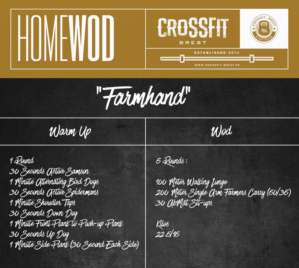 HomeWod Jeudi 4 Juin