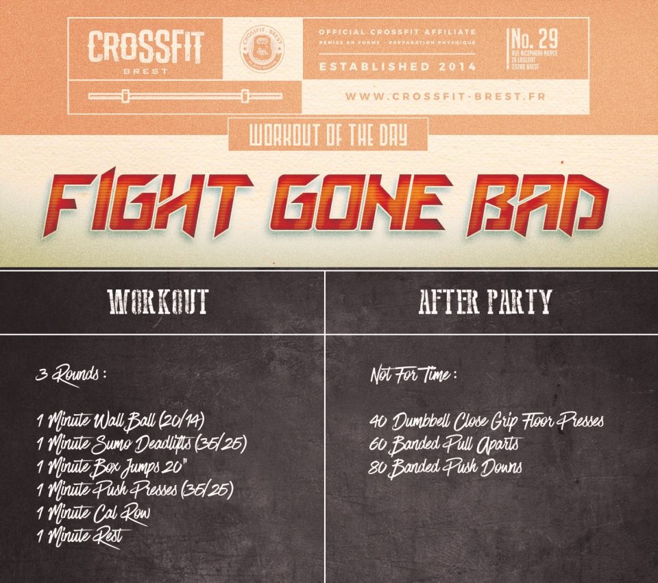 Wod du jour: Fight Gone Bad