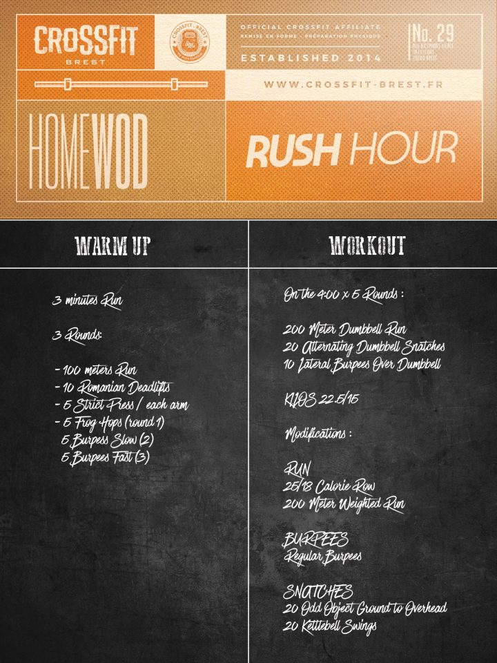 Lundi 2 Novembre: Rush Hour