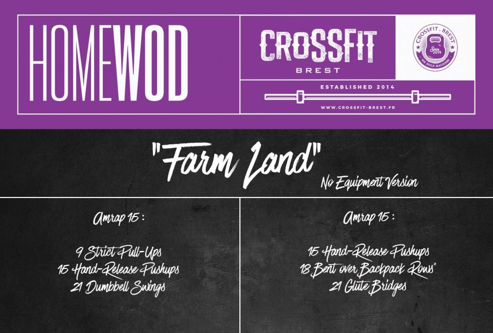 Home WOD Vendredi 20 Mars FARM LAND