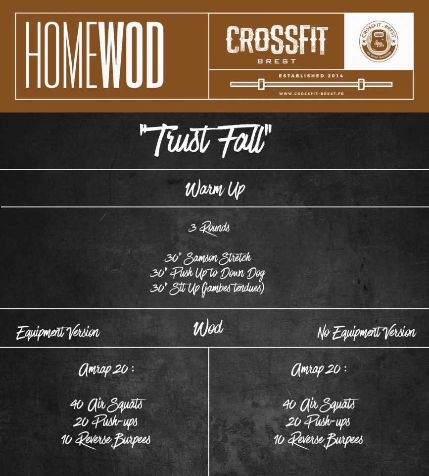 HomEWOD Lundi 13 Avril TRUST FALL