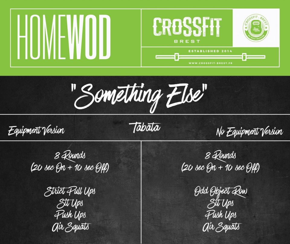 HOMEWOD Jeudi 16 Avril Tabata Something Else