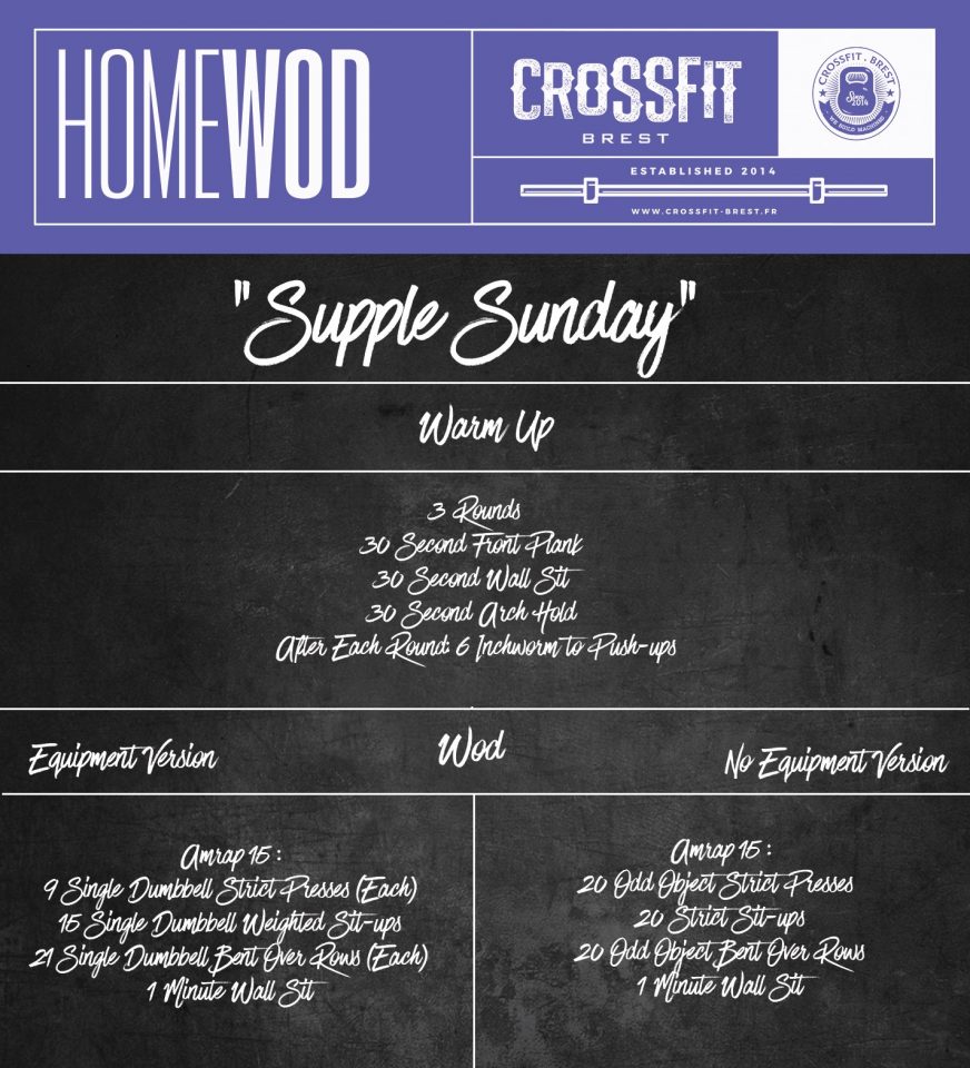 HOMEWOD Dimanche 3 MAI